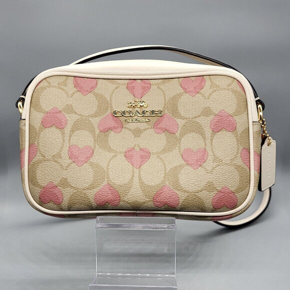 Coach Mini Jamie Camera Bag In Signature Canvas With Heart Print - Picture 2 of 16